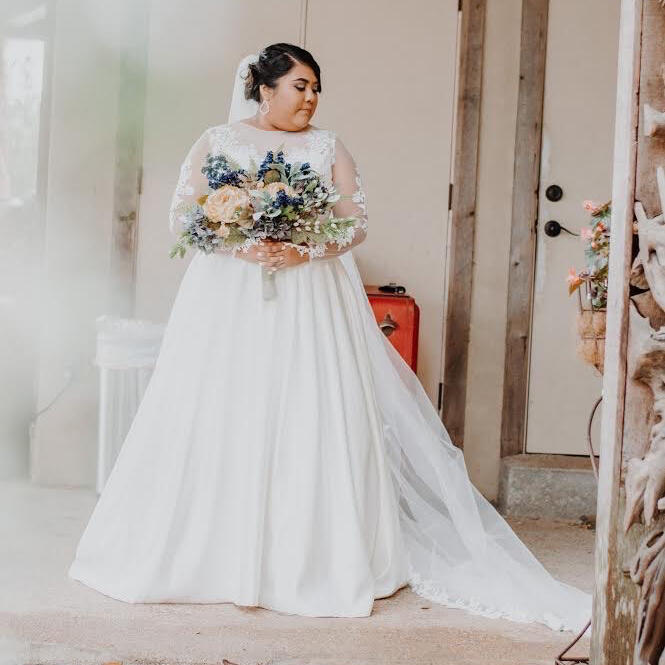 As Is Cap Sleeve Lace Plus Size Wedding Dress | David's Bridal